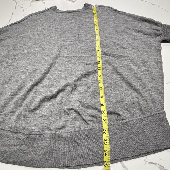 J. Crew Women's Dolman Sleeve Merino Wool Pullover 3/4 Sleeve Grey Sweater SZ M - Picture 16 of 16